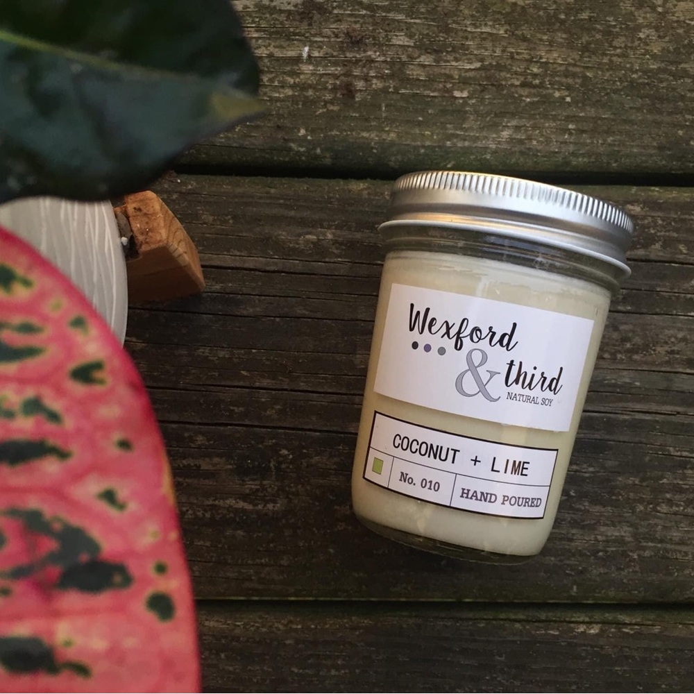 Coconut + Lime - Soy Wax Candle - Wooden Wick